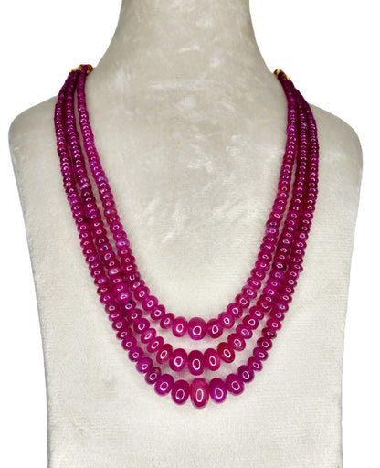 Natural Ruby Bangkok Round Beads 407.33 Carat