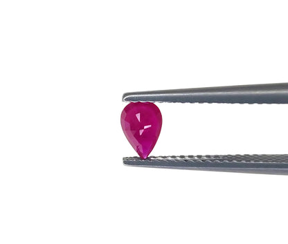 Natural Ruby Mozambique Pear 6x4 MM