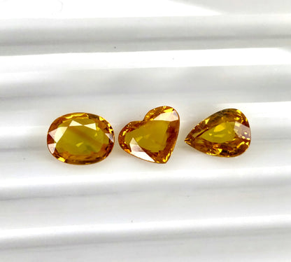 Natural Yellow Sapphire Bangkok Heart /Oval/Pear 6.50 carat