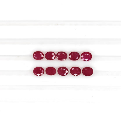 Natural Ruby Mozambique Oval 5x4 MM