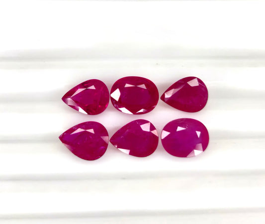 Natural Ruby Mozambique Oval / Pear 9x7 MM