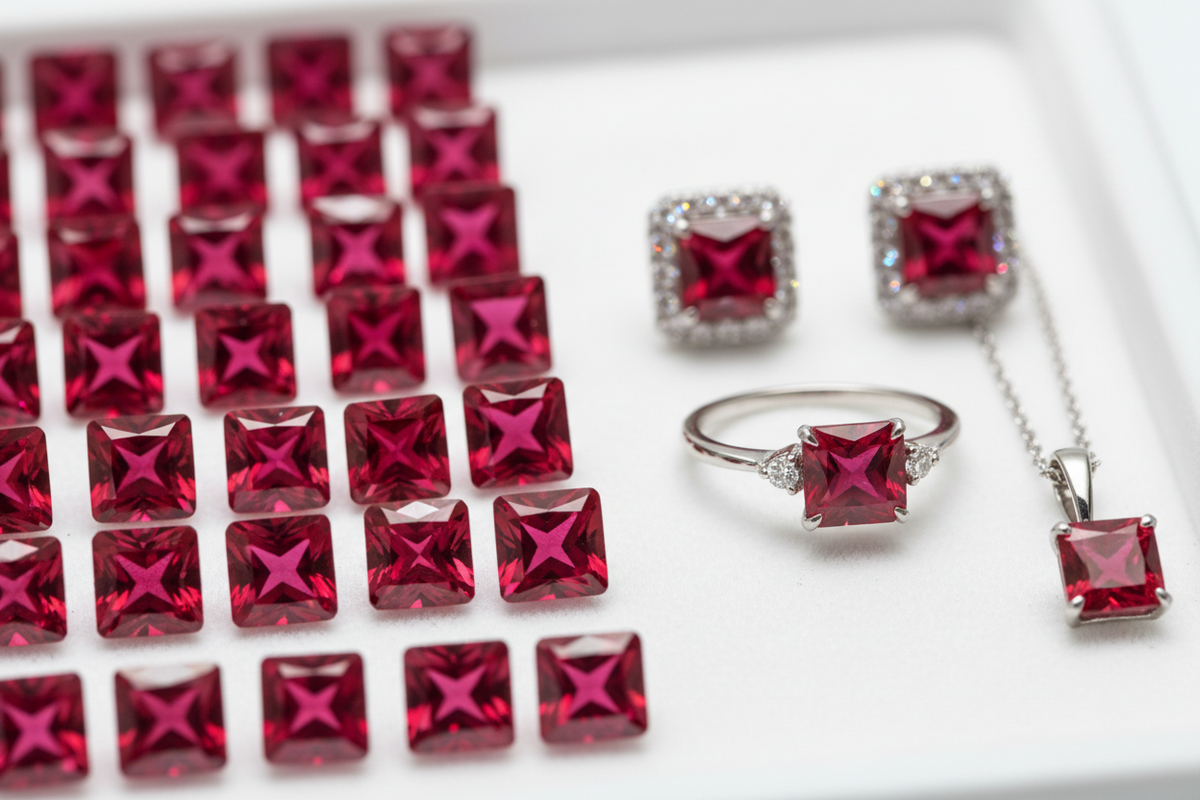 Ruby Square Ruby Square 2.5 mm Gemstones | Calibrated Cushion Ruby Stones – Lalas ...