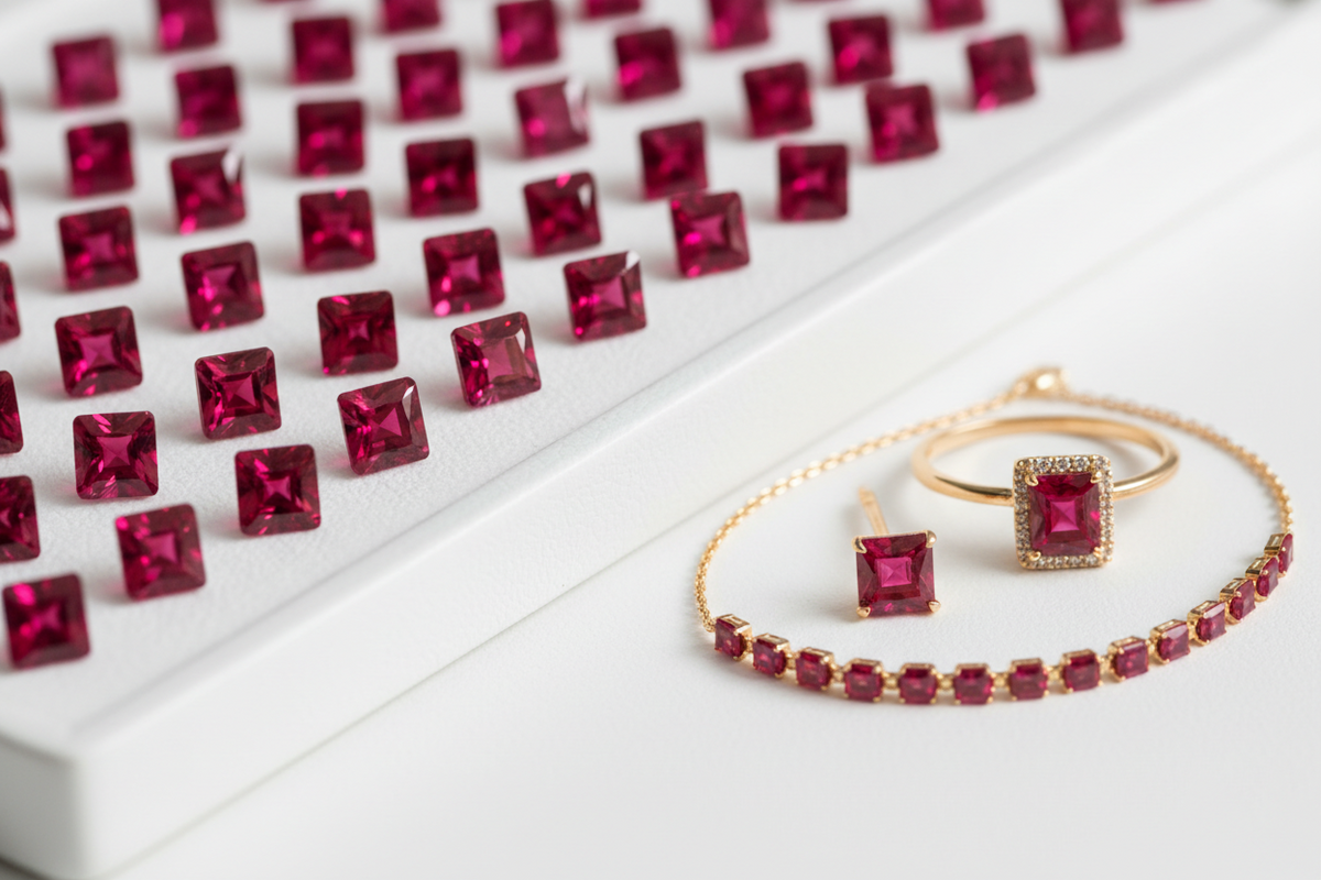 Ruby Square Ruby Square 2 mm Gemstones | Calibrated Cushion Ruby Stones – Lalas ...