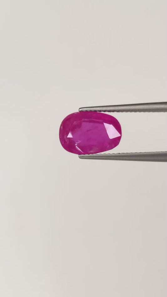 100% Natural Unheated Burma Ruby Oval | 5.58cts