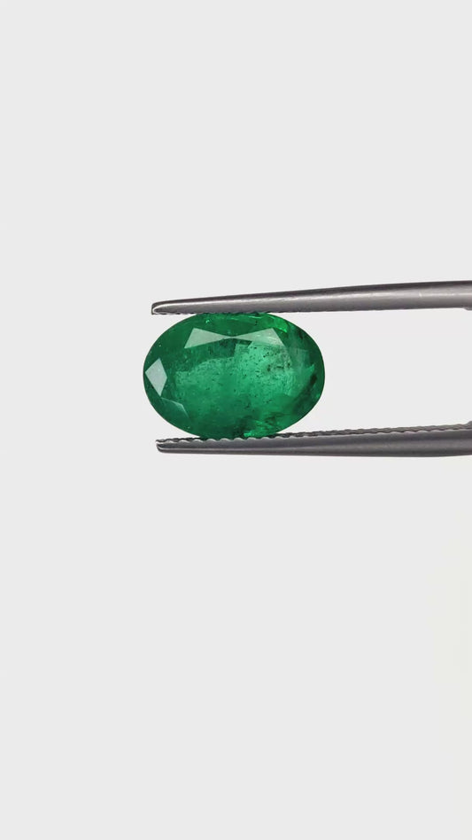 Natural Emerald Zambian Oval Shape Loose Gemstones Best For Rings And Pendants | 2.90cts