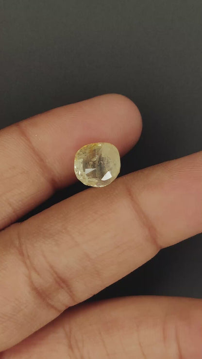 Natural Yellow Sapphire Unheated Untreated Cushion Shape Loose Gemstones Best For Rings And Pendants | 8.54cts
