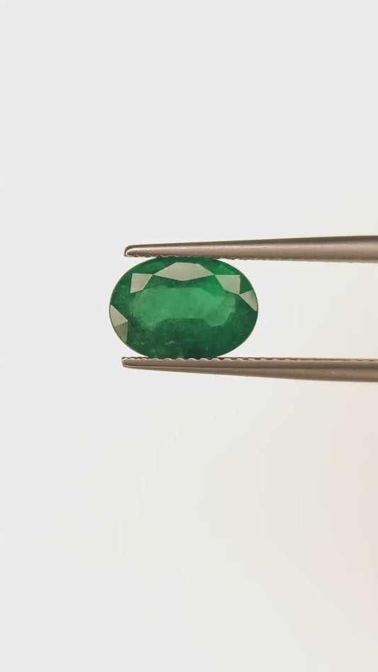 Natural Emerald - Oval Loose Gemstone | 2.35cts
