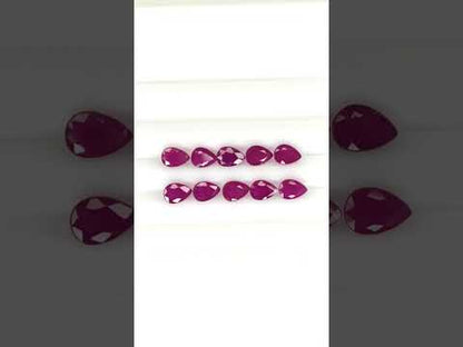 Natural Madagascar Ruby Pear 6x4mm