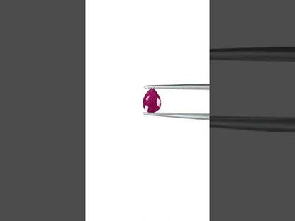 Natural Madagascar Ruby Pear 8x6mm