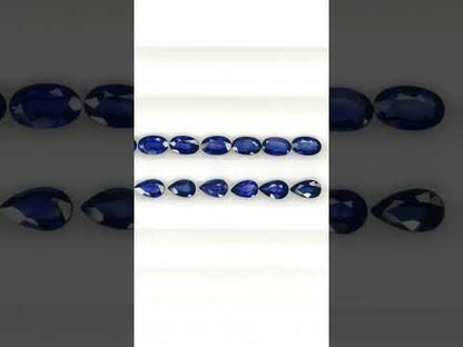 Natural Madagascar Blue Sapphire Oval & Pear 5x3mm