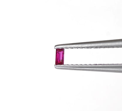 Natural Ruby Mozambique Baguette 3X1.5 MM