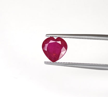 Natural Ruby Bangkok Heart 8 MM