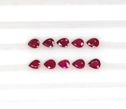 Natural Ruby Mozambique Pear 4x3 MM