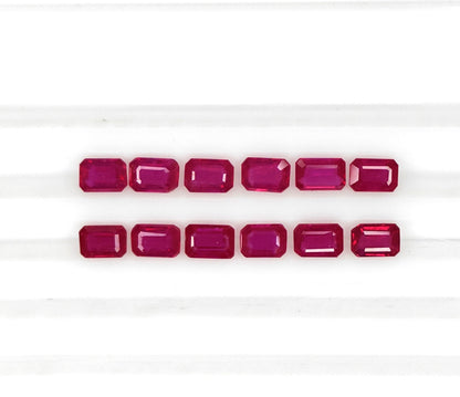Natural Ruby Bangkok Octagon 6x4 MM