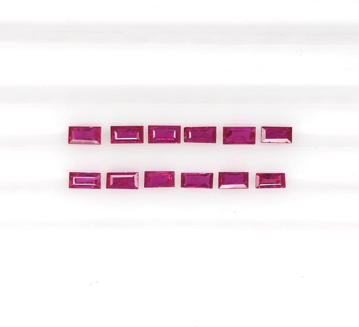 Natural Ruby Mozambique Baguette 3X1.5 MM