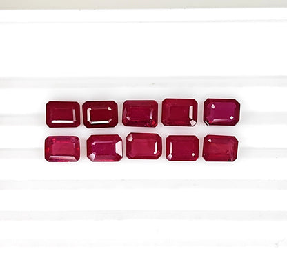 Natural Ruby Bangkok Octagon 8x6 MM