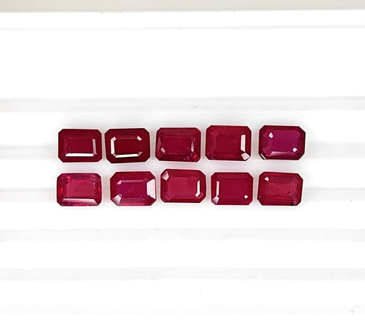 Natural Ruby Bangkok Octagon 8x6 MM