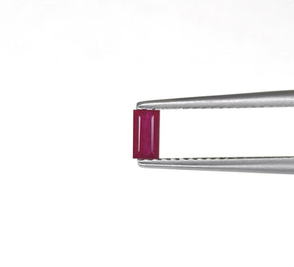 Natural Ruby Mozambique Baguette 5X2.5 MM