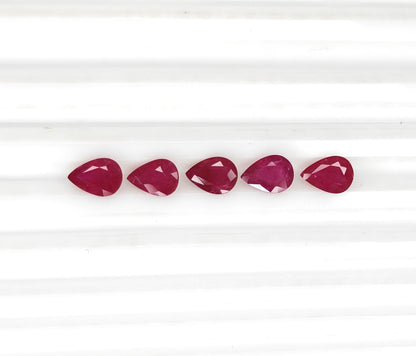 Natural Ruby Mozambique Pear 7x5 MM