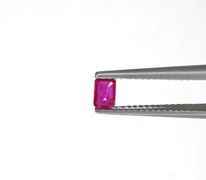 Natural Ruby Mozambique Octagon 5x3 MM