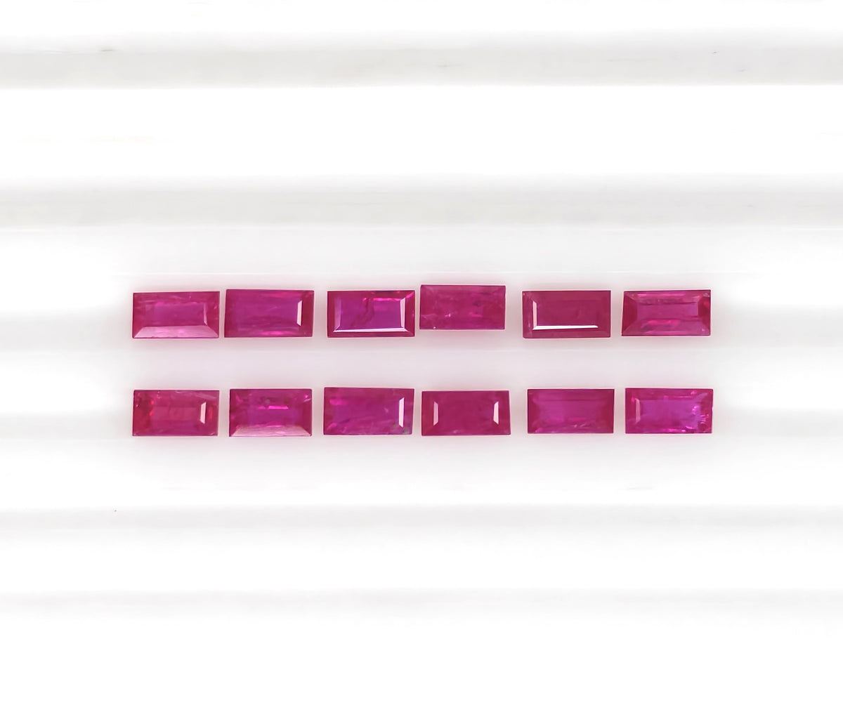 Natural Ruby Mozambique Baguette 4x2 MM