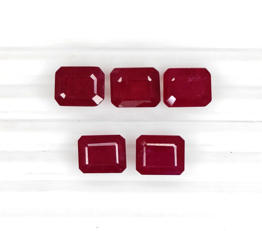 Natural Ruby Bangkok Octagon 11x9 MM