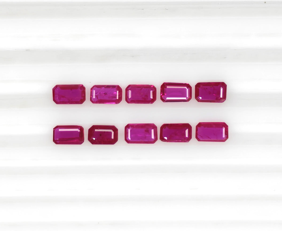 Natural Ruby Mozambique Octagon 5x3 MM