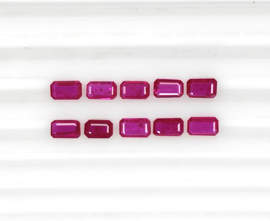 Natural Ruby Mozambique Octagon 5x3 MM