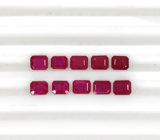 Natural Ruby Mozambique Octagon 5x4 MM
