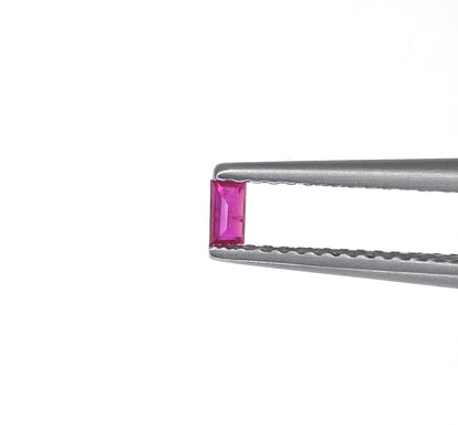 Natural Ruby Mozambique Baguette 3X1.5 MM