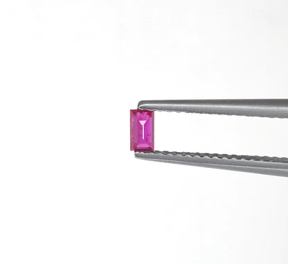 Natural Ruby Mozambique Baguette 4x2 MM