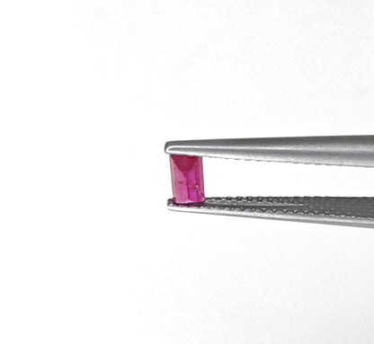 Natural Ruby Mozambique Baguette 5X2.5 MM