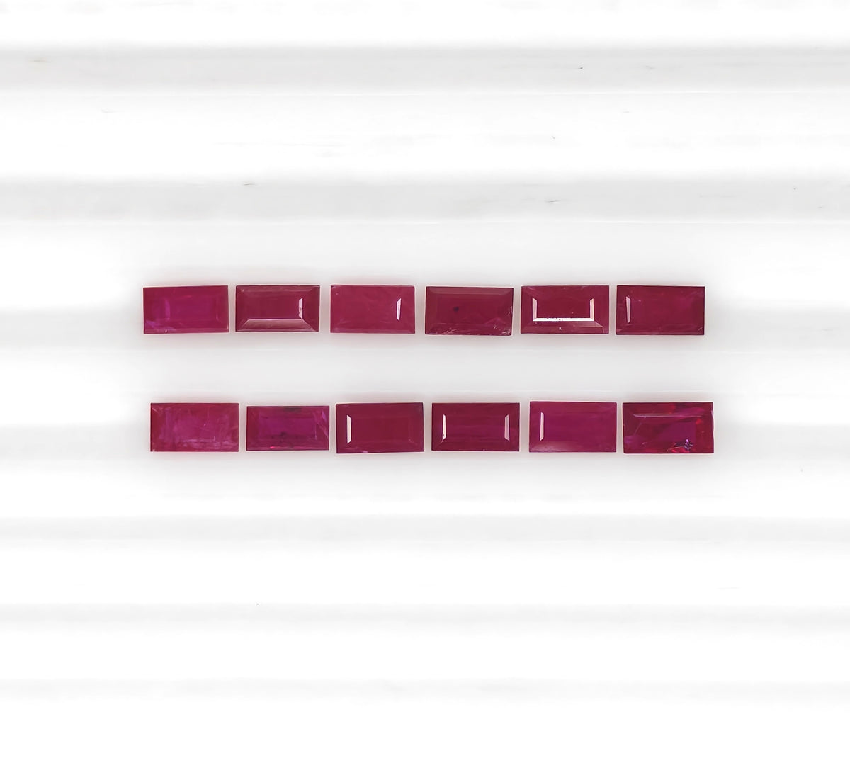 Natural Ruby Mozambique Baguette 5X2.5 MM