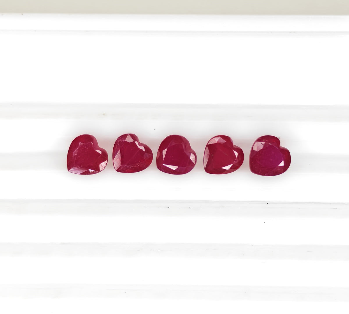 Natural Ruby Bangkok Heart 7 MM