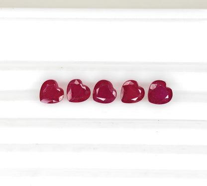 Natural Ruby Bangkok Heart 7 MM