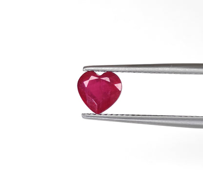 Natural Ruby Bangkok Heart 7 MM