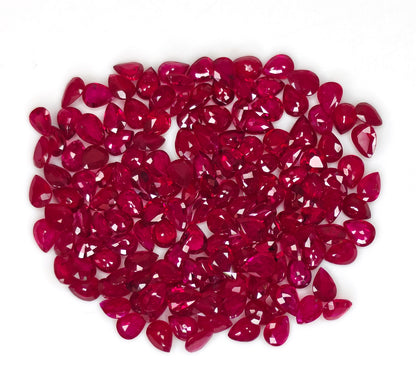 Natural Ruby Mozambique Pear 4x3 MM