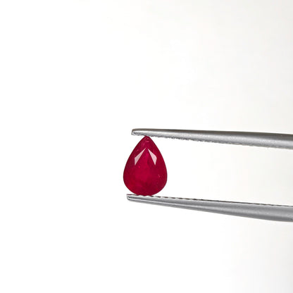 Natural Ruby Mozambique Pear 7x5 MM