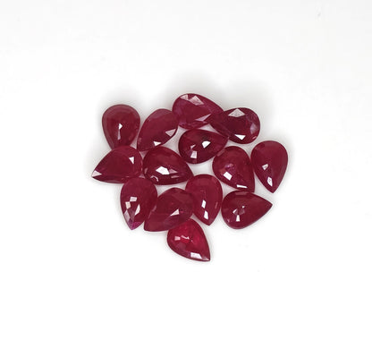 Natural Ruby Mozambique Pear 7x5 MM