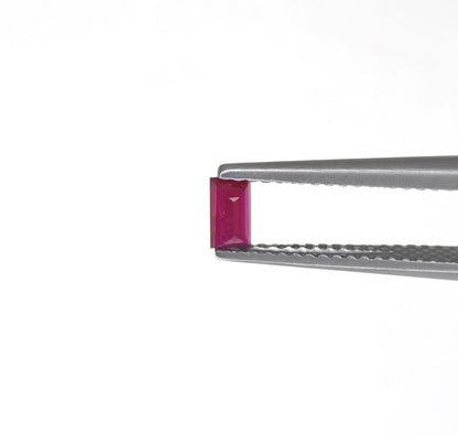 Natural Ruby Mozambique Baguette 5X2.5 MM