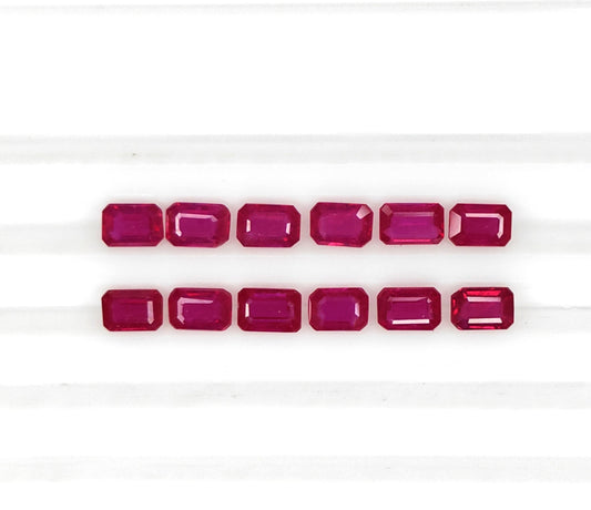 Natural Ruby Bangkok Octagon 6x4 MM