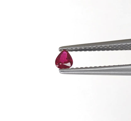 Natural Ruby Mozambique Pear 4x3 MM