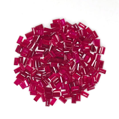 Natural Ruby Mozambique Baguette 5X2.5 MM
