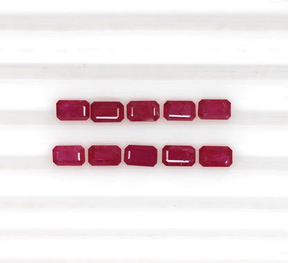 Natural Ruby Mozambique Octagon 5x3 MM
