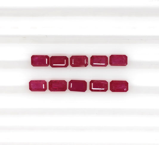 Natural Ruby Mozambique Octagon 5x3 MM