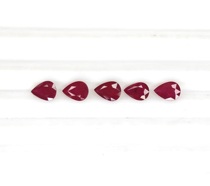 Natural Ruby Mozambique Pear 7x5 MM