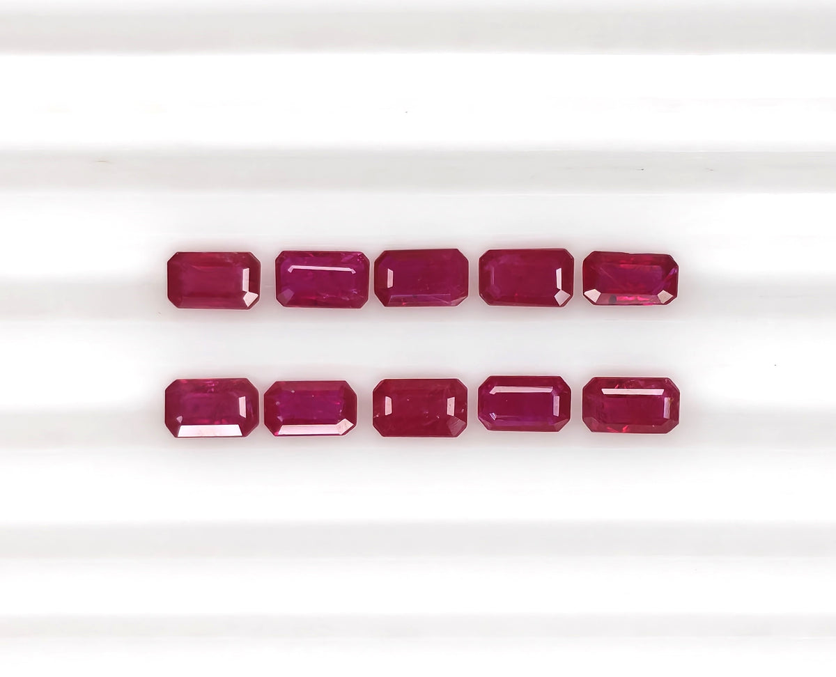 Natural Ruby Mozambique Octagon 5x3 MM