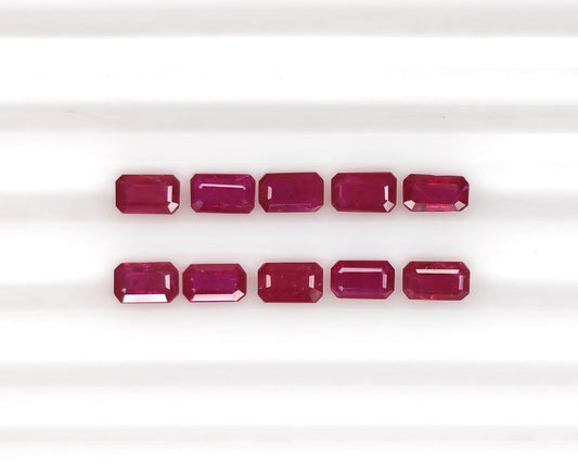 Natural Ruby Mozambique Octagon 5x3 MM