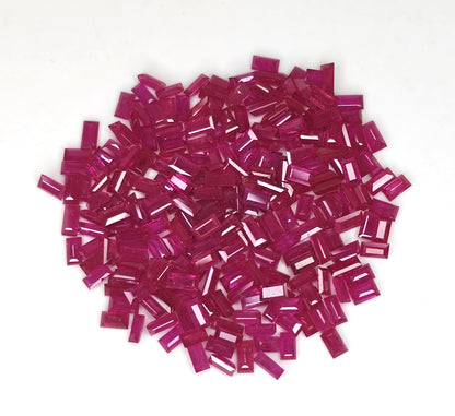 Natural Ruby Mozambique Baguette 5X2.5 MM