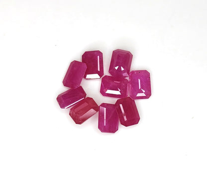 Natural Ruby Mozambique Octagon 8x6 MM